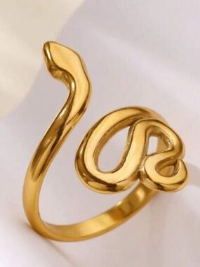Gold Snake Wrap Ring - Women Jewelry
